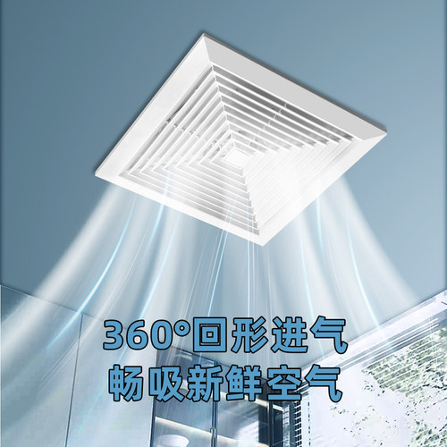 集成吊顶换气扇450x450强力静音排气扇45x45卫生间厕所厨房家用 - 图2