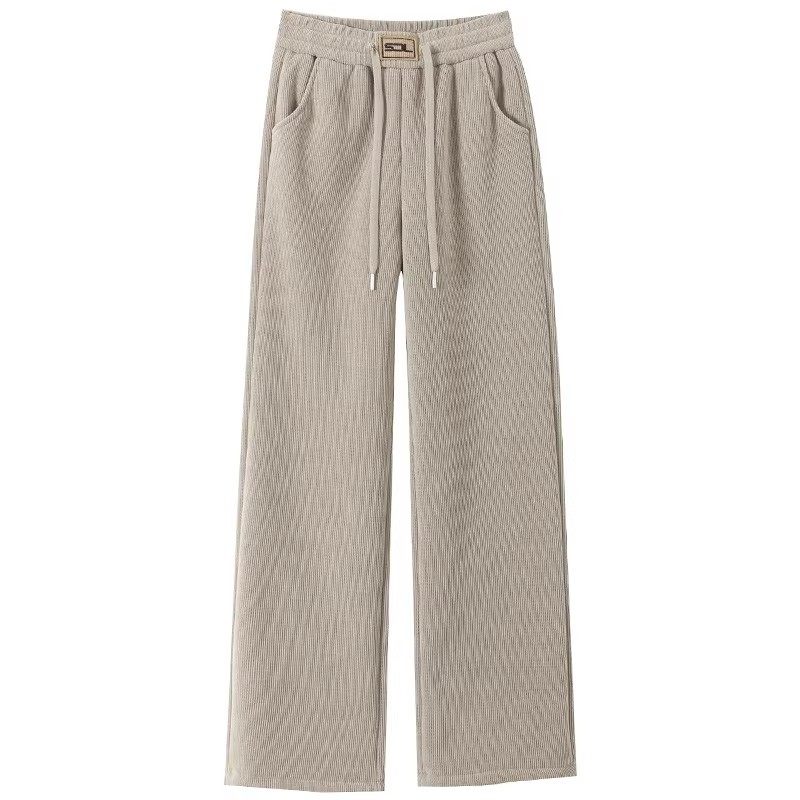 雪尼尔加绒阔腿裤女秋冬季灯芯绒女裤2025新款加厚羊羔绒直筒裤子,淘宝优惠券,粉丝福利购,淘宝优惠卷