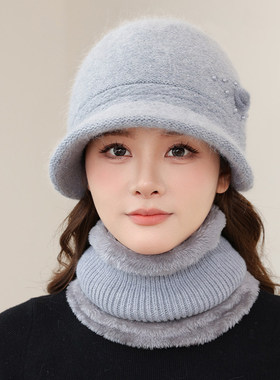 中老年人帽子女秋冬季加绒