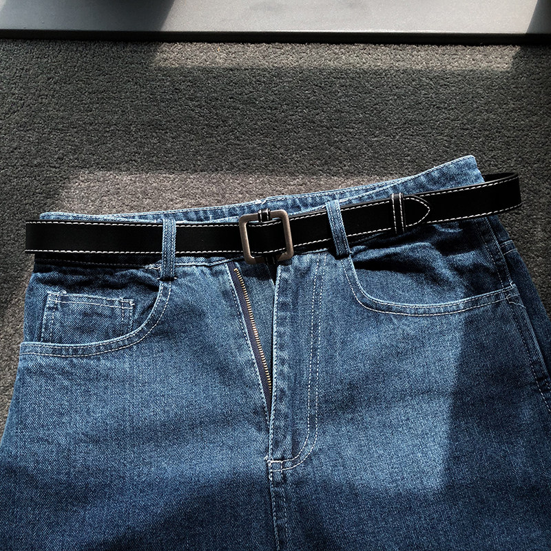 HUALUN自留款什么裤子都能搭的简约黑色懒人皮带时尚休闲腰带裤带,淘宝优惠券,粉丝福利购,淘宝优惠卷