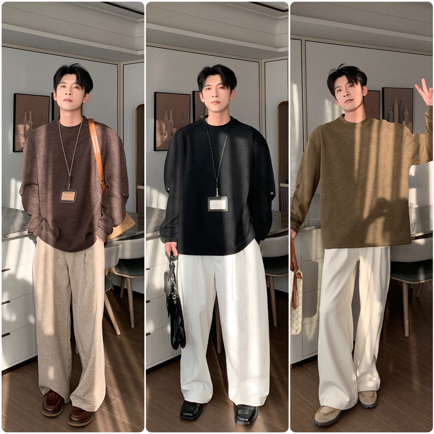 Hualun冬季男士加绒加厚保暖打底衫内搭T恤男高级感休闲长袖上衣,淘宝优惠券,粉丝福利购,淘宝优惠卷