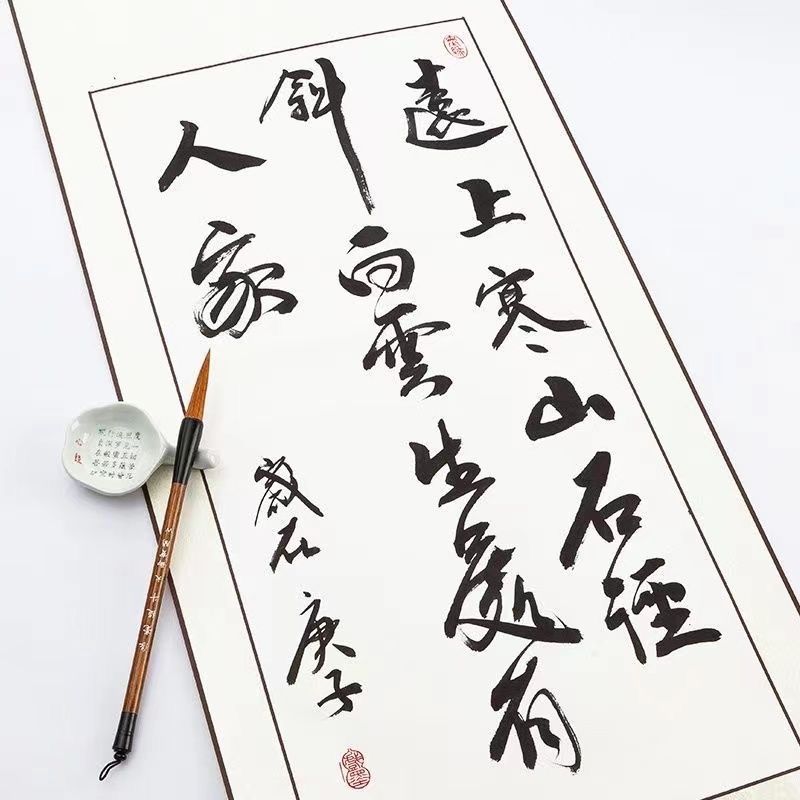 正品提斗毛笔纯狼毫兼毫纯羊毫粗大毛笔套装初学者写对联毛笔福字 - 图2