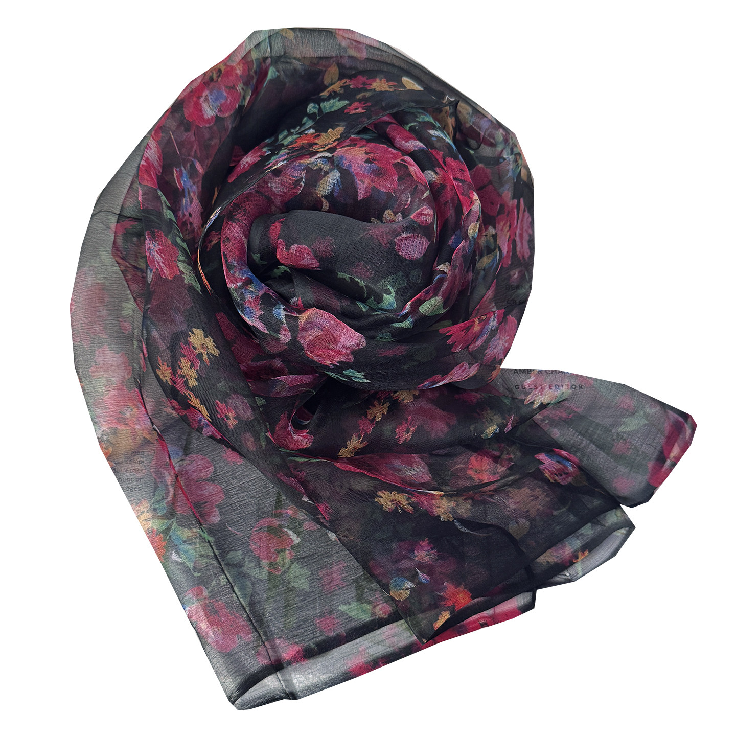 字母款杭州四季真丝丝巾桑蚕丝纱巾女士长款百搭春秋夏季薄款围巾