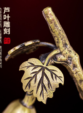 黄铜葫芦挂件八卦开口空心