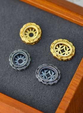 男女款S925纯银DIY镶嵌魔盒空托