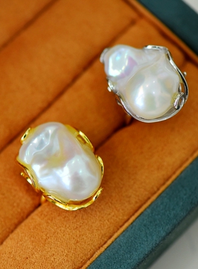 男女款S925纯银DIY镶嵌戒指空托