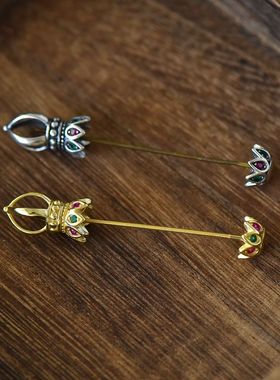 男女款S925纯银天珠镶嵌吊坠空托