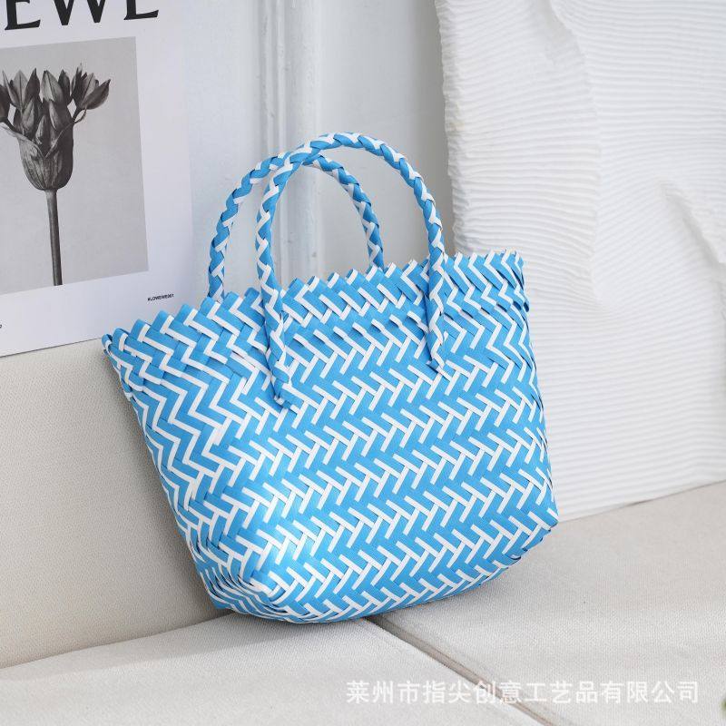 手提包小拎包多色伴手礼手工编织篮子大容量百搭休闲编织包菜篮子,淘宝优惠券,粉丝福利购,淘宝优惠卷