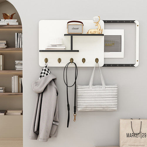 电表箱遮挡装饰画衣帽钩免打孔网红空开遮丑神器配电箱挂画置物架 - 图3