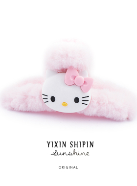 日系可爱小玉小猫同款鲨鱼夹
