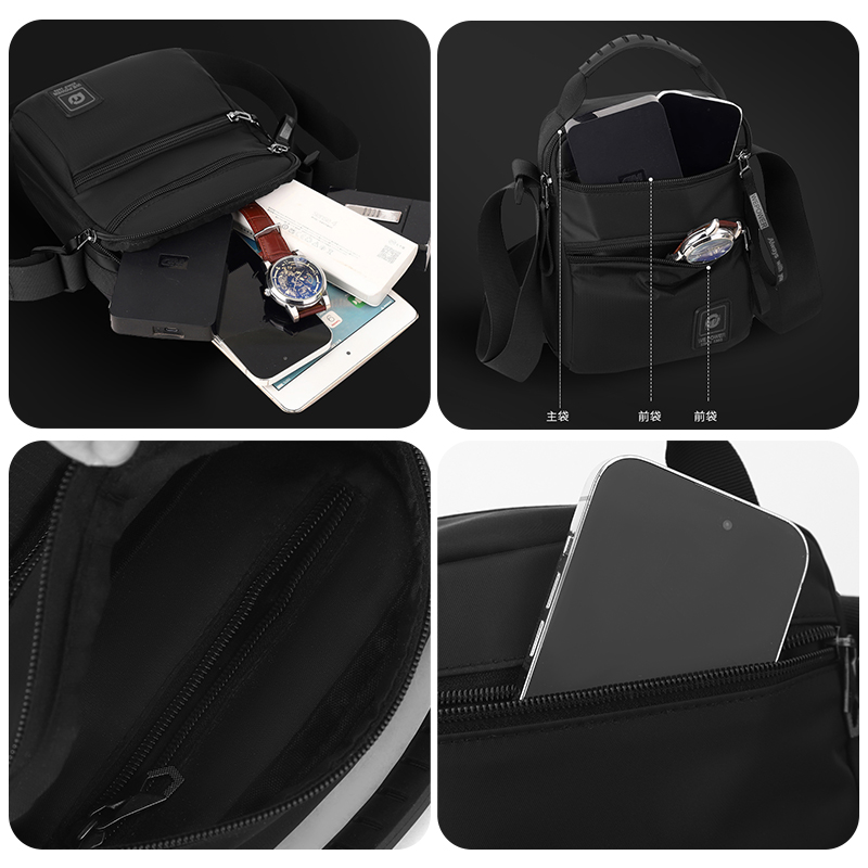 差旅便携手提包新款户外斜挎包男运动休闲男单肩包多功能潮流小包 - 图1