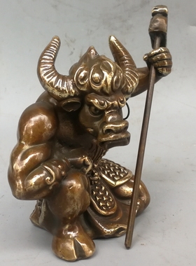 纯铜桌面牛年大吉装饰品