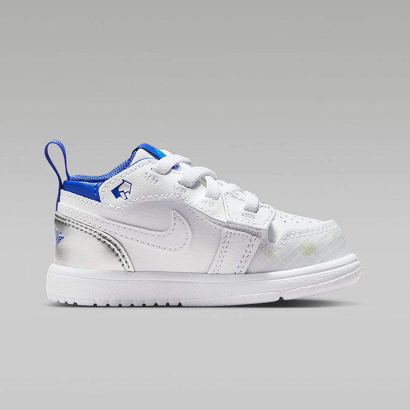 Nike耐克童鞋AJ1 LOW夜光勾子儿童板鞋易穿脱运动鞋HJ9957-100,淘宝优惠券,粉丝福利购,淘宝优惠卷