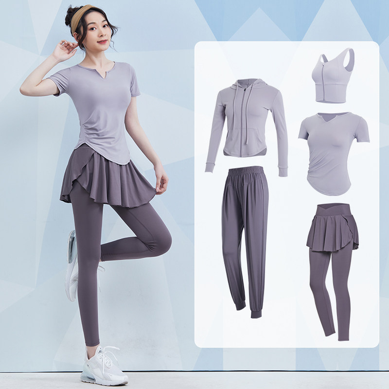 健身服女夏季专业跑步紧身运动服短袖网红气质普拉提训练瑜伽套装,淘宝优惠券,粉丝福利购,淘宝优惠卷