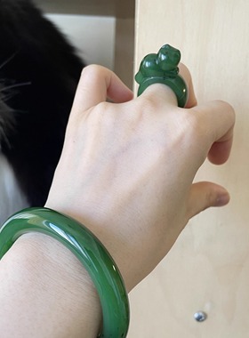 暖猫立体趴趴猫可爱戒指