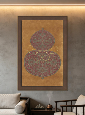 宋式美学中式葫芦装饰画玄关挂画客厅茶室背景墙画中古风摆件壁画