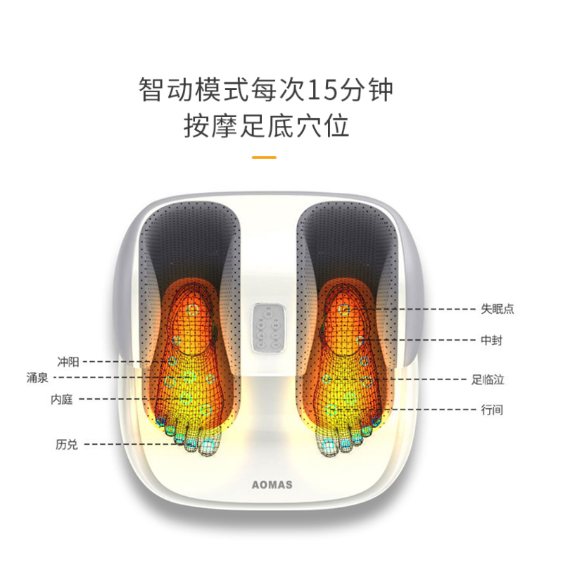 澳玛仕足疗机全自动揉捏脚底部足膝腿部按摩器小腿电动按摩仪-图2