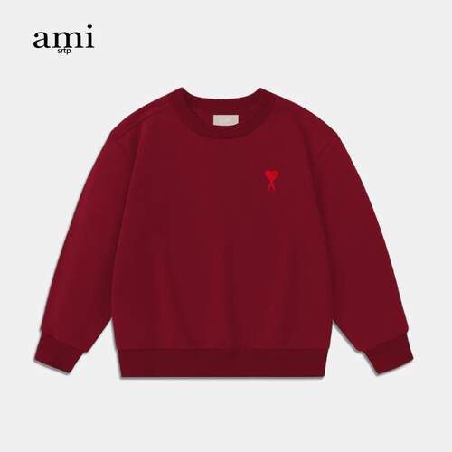 官方Ami srtp儿童卫衣2026年春秋季新款男女童长袖宽松亲子装上衣 - 图1