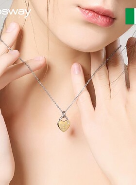 brosway欧美心形锁骨项链女
