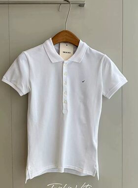 26S动物刺绣polo领短袖五粒扣T恤