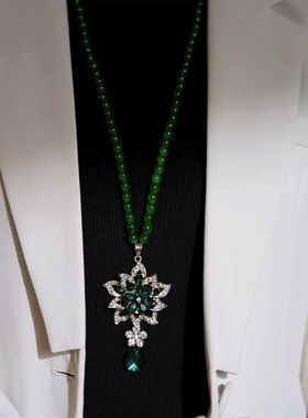 花开富贵毛衣链长款毛衣项链女