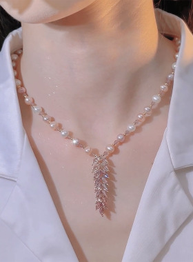 轻奢高级感水晶麦穗项链