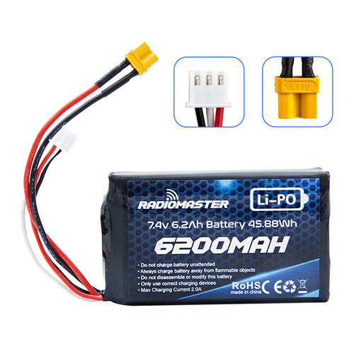 RadioMaster TX16S BOXER遥控器用锂电池6200mah长续航2S控电7.4V - 图0