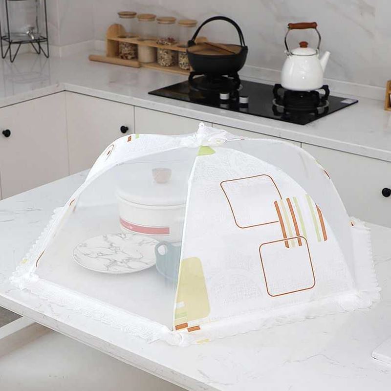 Folding dustproof vegetable cover household small meal cover - 图3