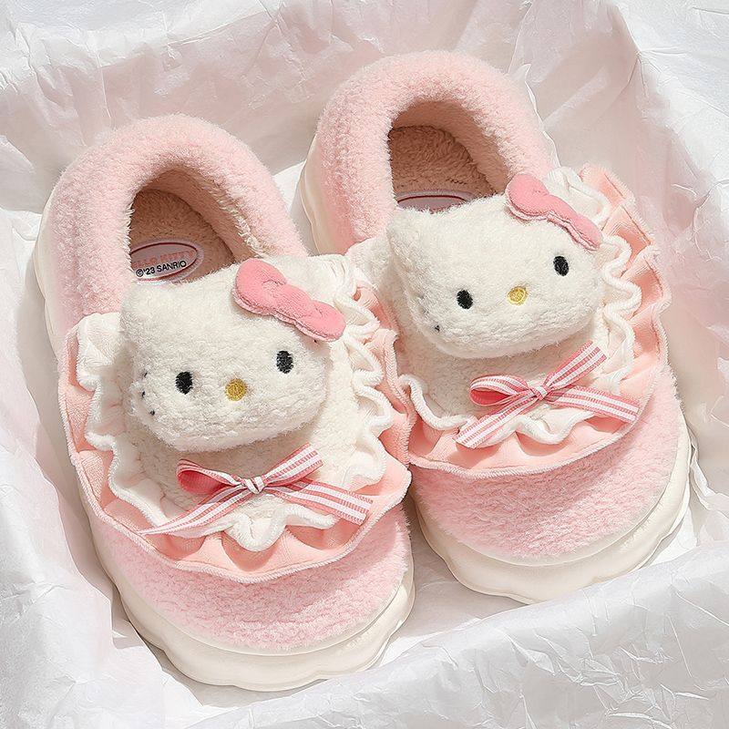 可爱棉拖鞋女款冬季2025新款厚底女童保暖包跟毛毛儿童棉鞋秋冬天,淘宝优惠券,粉丝福利购,淘宝优惠卷