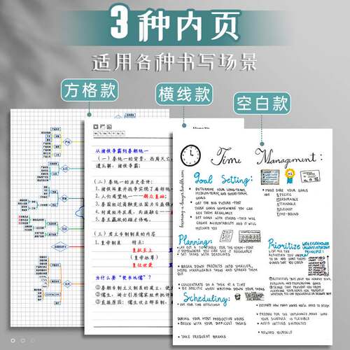 A4超厚牛皮纸笔记本本子加厚加大本子b5简约考研方格横线a5牛皮本 - 图3