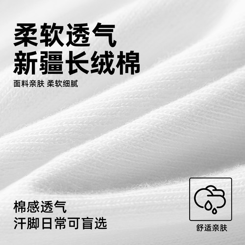 子墨袜子男士刺绣纯棉低帮白袜防臭夏季薄款提耳短筒时尚浅口ins - 图0