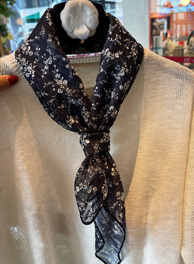 丝巾女春夏季小方巾棉麻围巾