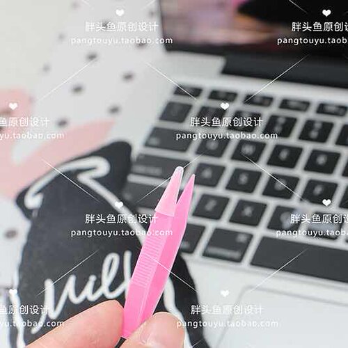 隐形眼镜镊子套硅胶套夹子头套防滑替换套保护套镊子配件一个价哦 - 图2