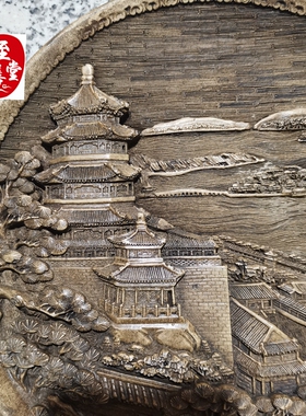 玉黄鹤楼盘子客厅桌面摆件