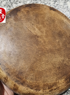 古玩收藏做旧雪花玉北京北海公园濠濮间盘子客厅桌面摆件不送支架