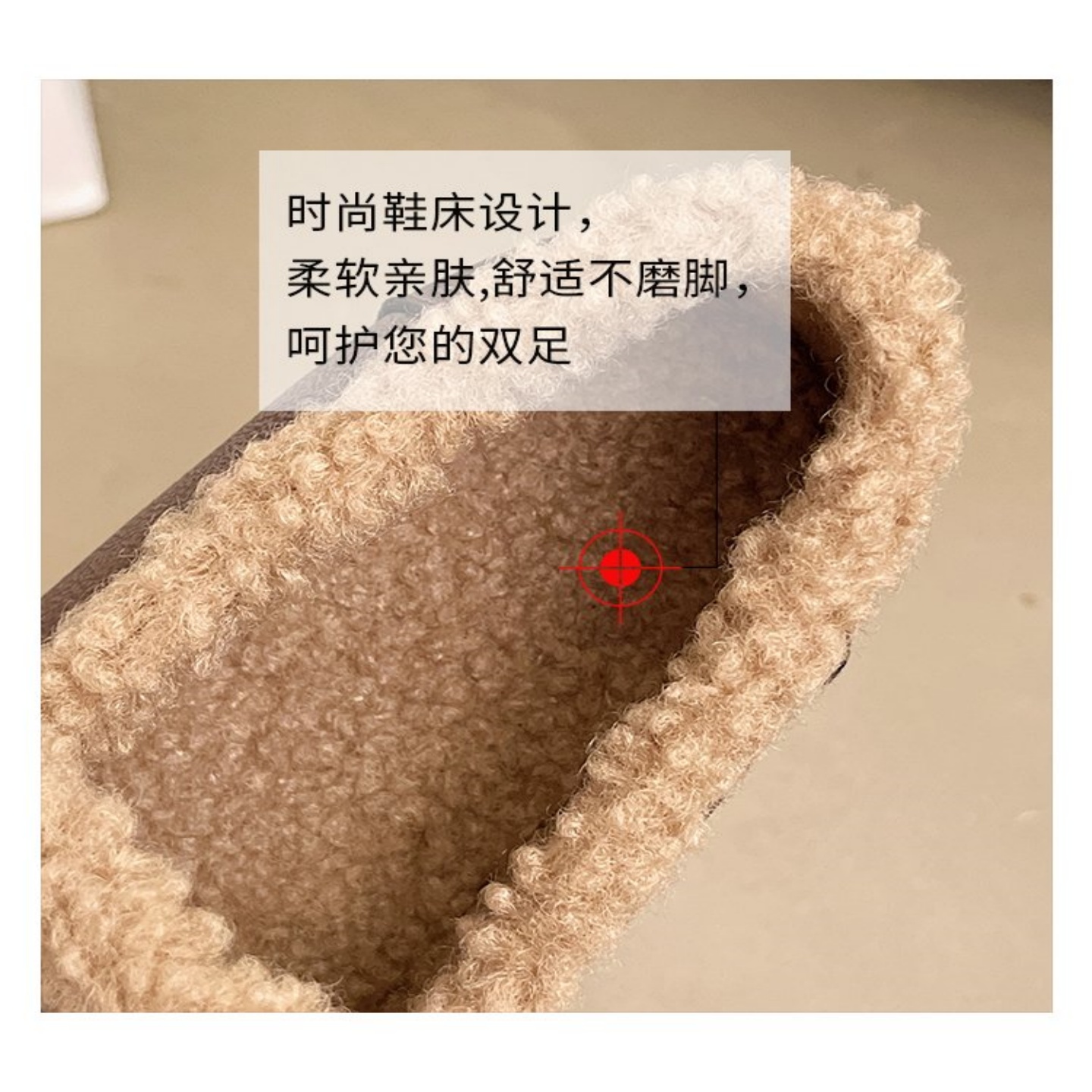 真皮断码棉鞋女2025新款冬季加绒保暖妈妈鞋一脚蹬防滑软底豆豆鞋 - 图1
