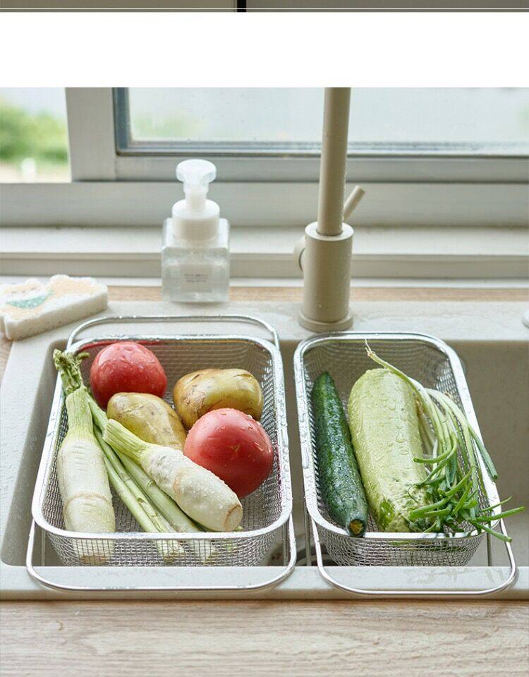 可伸缩沥水篮不锈钢洗菜盆置物架厨房洗碗碟槽沥水架水槽滤水神器,淘宝优惠券,粉丝福利购,淘宝优惠卷