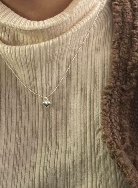 S925纯银爱心项链小巧精致