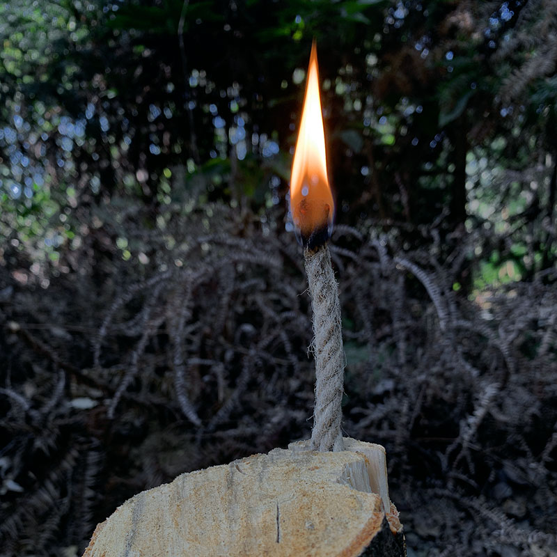 户外取火浸蜡麻绳野营防水火绒助燃防风bushcraft点火蜡烛引火物 - 图1