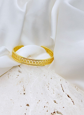 欧美饰品小众简约镂空质感手镯