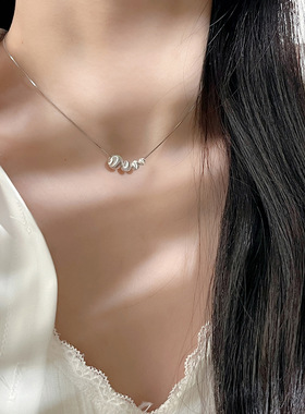 金店同款S925猫眼滚珠项链女