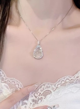 S925纯银福禄葫芦玉髓项链女款