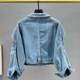 2024 autumn European short denim jacket for women