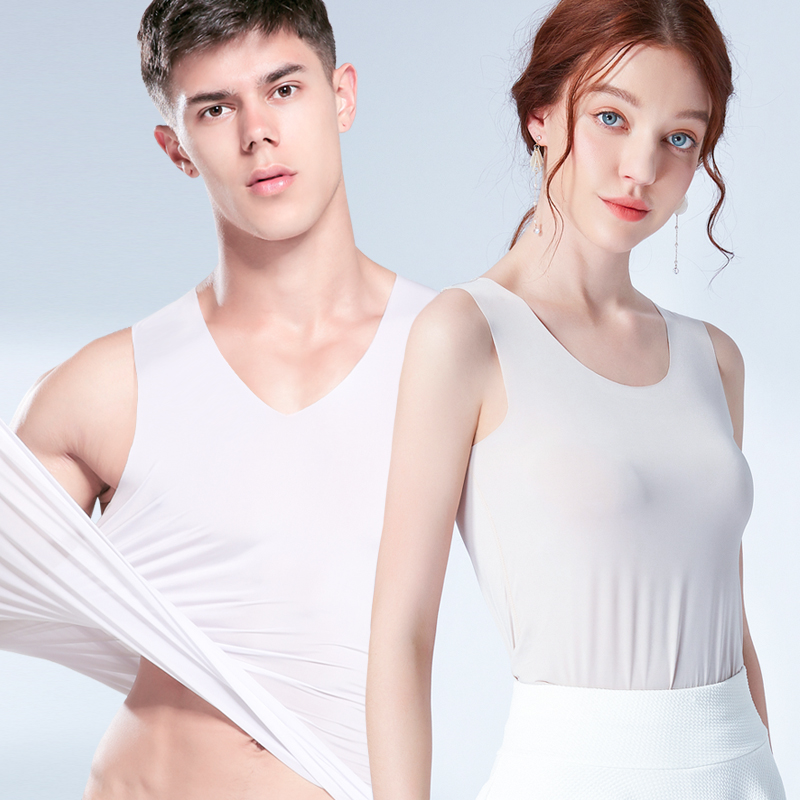 jackclaude男女冰丝无痕背心2件-佳美淘