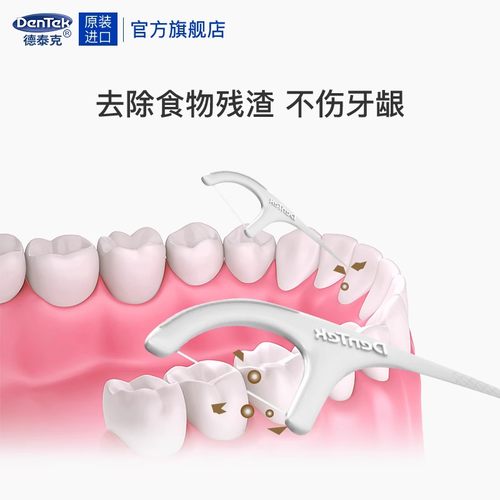 德泰克DenTek进口牙线超细薄荷圆线家庭装塑料鱼骨牙签牙线棒90支-图1