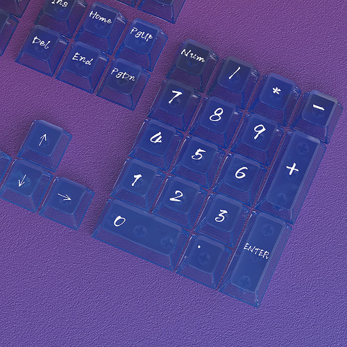 霓虹雾透主题小全套键帽PC透光原厂机械键盘VGN V98pro V87 N75 - 图3
