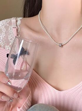 极简温柔风天然珍珠转运珠锁骨链女ins风高级感日常百搭配饰