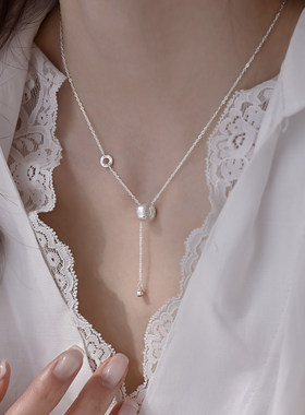 轻奢小蛮腰圆珠滚轮锁骨链女友