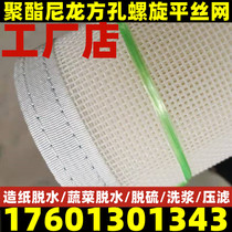 Polyester delivery mesh with flat weave square hole spiral filter melt spray cloth mesh mesh with corrosion resistant nylon mesh conveyor belt