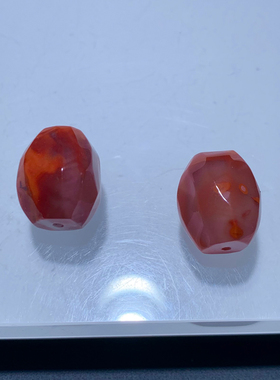 天然南红玛瑙保山吊坠磨砂柿子红